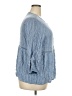 Fever 100% Rayon Blue 3/4 Sleeve Blouse Size XXL - photo 4