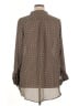 H&M 100% Polyester Polka Dots Brown Long Sleeve Blouse Size 14 - photo 2