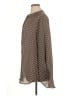 H&M 100% Polyester Polka Dots Brown Long Sleeve Blouse Size 14 - photo 5
