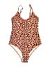 Cupshe Animal Print Orange One Piece Swimsuit Size M - photo 1