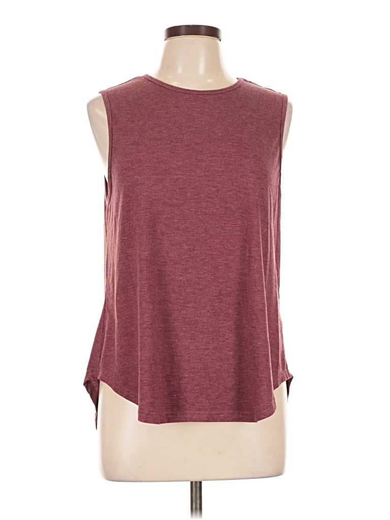 Pre-owned Shein Sleeveless T-shirt In Burgundy