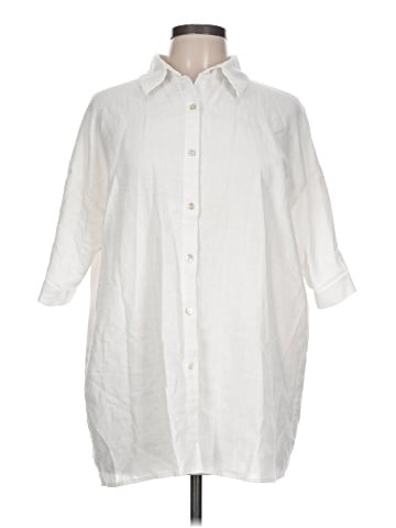 Petal and Pup 3/4 Sleeve Button-Down Shirt (view 1)