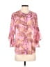 CAbi 100% Polyester Animal Print Pink 3/4 Sleeve Blouse Size S - photo 1