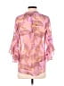 CAbi 100% Polyester Animal Print Pink 3/4 Sleeve Blouse Size S - photo 2