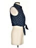 Forever 21 Blue Sleeveless Button-Down Shirt Size S - photo 4