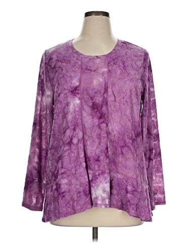 LOGO by Lori Goldstein 3/4 Sleeve Top (view 1)