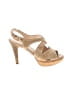 Prada 100% Leather Gold Tan Heels Size EU 39 1/2 - photo 1