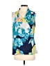 CAbi 100% Polyester Blue Sleeveless Blouse Size S - photo 1