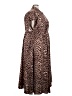 Torrid 100% Polyester Animal Print Brown Casual Dress Size 3X Plus (3) - photo 4