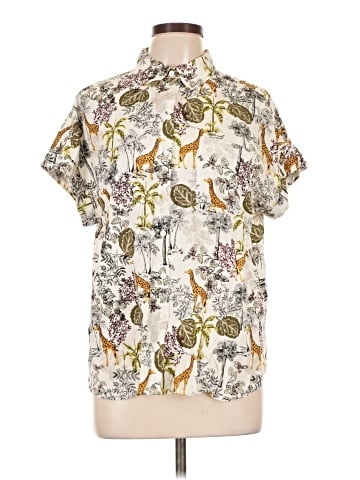 Jane and Delancey Short Sleeve Button-Down Shirt (view 1)