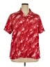 Elementz 100% Polyester Print Red Short Sleeve Blouse Size 2X - photo 1