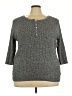 Karen Scott 100% Cotton Gray Pullover Sweater Size 3X - photo 1