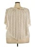 Covington Chevron-herringbone Ivory Short Sleeve Turtleneck Size 3X - photo 1