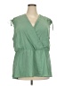 Lane Bryant 100% Polyester Green Sleeveless Blouse Size 22/24 - photo 1