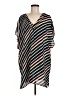 Kona Sol 100% Polyester Stripes Black Short Sleeve Blouse Size M - photo 1
