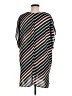 Kona Sol 100% Polyester Stripes Black Short Sleeve Blouse Size M - photo 2