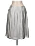 Etcetera 100% Silk Metallic Silver Silk Skirt Size 12 - photo 2