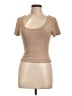 Pink Rose Tan Short Sleeve T-Shirt Size L - photo 1