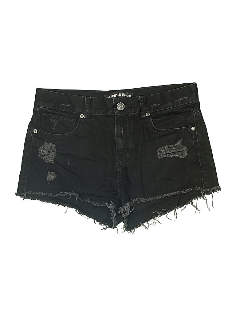 Pre-owned Express Jeans Denim Shorts In Black