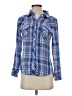 Rails 100% Cotton Plaid Blue Long Sleeve Button-Down Shirt Size XS - photo 1