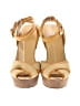 Gucci 100% Suede Gold Tan Sandals Size 7 1/2 - photo 2