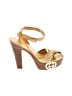 Gucci 100% Suede Gold Tan Sandals Size 7 1/2 - photo 1