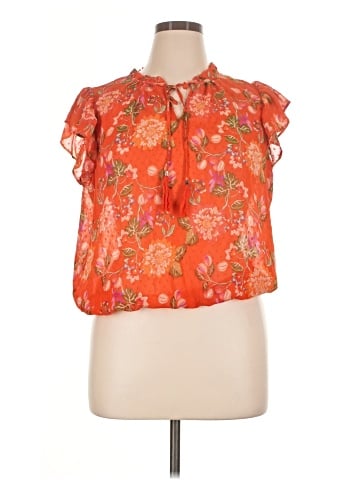 Rose + Olive Short Sleeve Blouse (view 1)