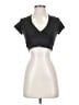 Unbranded 100% Cotton Black Short Sleeve Top Size S - photo 1