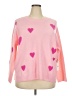 CeCe Hearts Pink Pullover Sweater Size 2X - photo 1