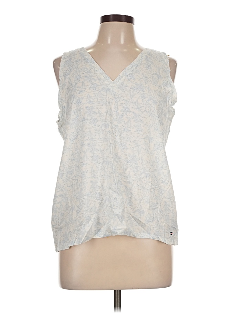 Pre-owned Tommy Hilfiger Sleeveless T-shirt In Ivory