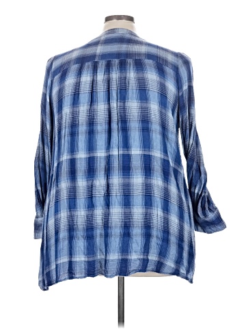 Woman Within 3/4 Sleeve Button-Down Shirt (view 2)