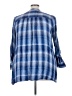 Woman Within 100% Rayon Blue 3/4 Sleeve Button-Down Shirt Size 22 (1X) - photo 2