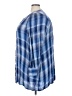 Woman Within 100% Rayon Blue 3/4 Sleeve Button-Down Shirt Size 22 (1X) - photo 5