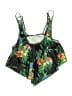 Unbranded Tropical Black Green Swimsuit Top Size M - photo 1