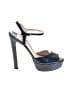 Miu Miu Blue Snakeskin Heels Size EU 40 1/2 - photo 1