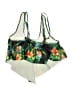Unbranded Tropical Black Green Swimsuit Top Size M - photo 2