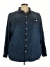 Torrid 100% Cotton Blue Long Sleeve Button-Down Shirt Size 3X Plus (3) - photo 1