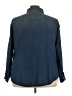 Torrid 100% Cotton Blue Long Sleeve Button-Down Shirt Size 3X Plus (3) - photo 2
