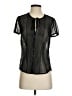 Ann Taylor LOFT 100% Polyester Black Short Sleeve Blouse Size 4 Petite - photo 1