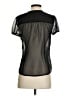Ann Taylor LOFT 100% Polyester Black Short Sleeve Blouse Size 4 Petite - photo 2