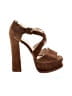 Prada Brown Suede platform sandals Size EU 38 - photo 1