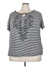 Faded Glory Gray Short Sleeve Top Size 3X - photo 1