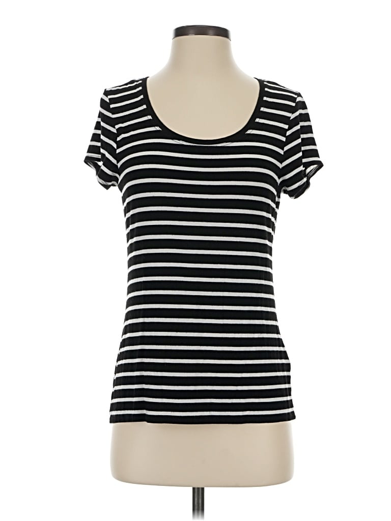 Pre-owned Max Studio Short Sleeve T-shirt In Black