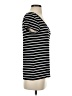 Max Studio Stripes Black Short Sleeve T-Shirt Size S (estimated) - photo 4