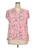 CeCe 100% Viscose Pink Short Sleeve Blouse Size 2X - photo 1