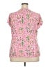 CeCe 100% Viscose Pink Short Sleeve Blouse Size 2X - photo 2