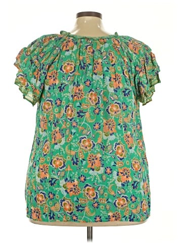 Rose + Olive Short Sleeve Blouse (view 2)