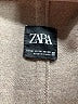 Zara 100% Polyester Tan Coat Size M - photo 6