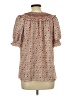 Max Studio 100% Polyester Brown Short Sleeve Blouse Size L - photo 2