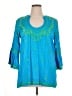 Escapada Teal 3/4 Sleeve Blouse Size XL - photo 1